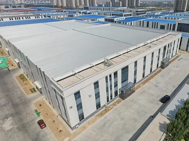 Factory buildings, aerial view