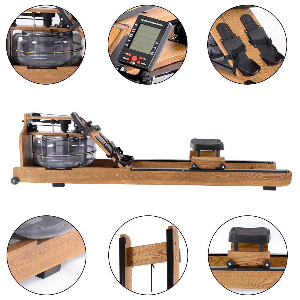 TX611 Ash Wood Water Rowing Machine